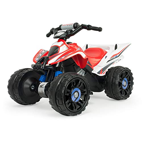 INJUSA – Quad Honda ATV de 12V Licenciado con Cambio de Marchas y Freno Eléctrico Recomendado a niños +3 Años, Color Rojo