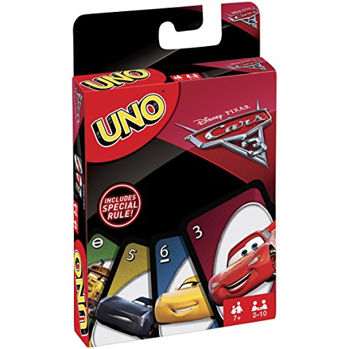 Juegos Mattel-Cars Uno, Juego de Cartas (FDJ15)