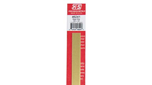 K & S Engineering Brass Strips 12 pulgadas, .032 X 1/2 , con dibujos