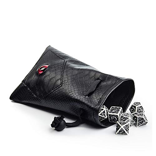 Kaz Drawstring Bag Dice Pouch | Dragon Skin Effect | Perfect for Coin, D&D, Game
