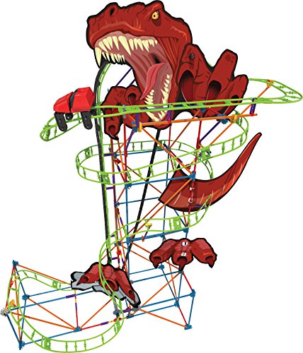 K'nex 27152 Thrill Rides, T-Rex Fury Roller Coaster Set de construcción de Posavasos, Edad 9+ Virtual Reality Juguete de construcción, 478 Piezas