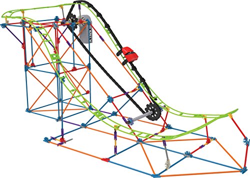 K'nex 27152 Thrill Rides, T-Rex Fury Roller Coaster Set de construcción de Posavasos, Edad 9+ Virtual Reality Juguete de construcción, 478 Piezas