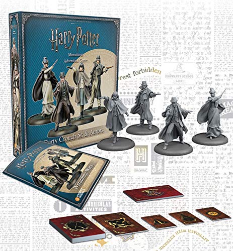 Knight Models Harry Potter Miniatures 35 mm 4-Pack Wizarding Wars Barty Crouch Sr. & Aurors *E