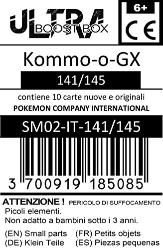 Kommo-o-GX (EkaÏser-GX) 141/145 Full Art - #myboost X Sole E Luna 2 Gardiani Nascenti - Coffret de 10 Cartes Pokémon Italiennes