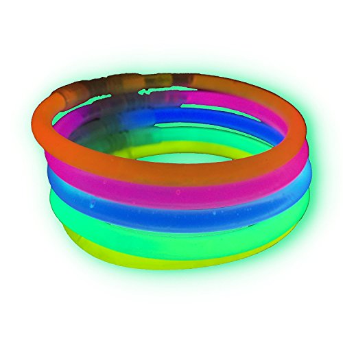 La Vida en Led 100 Pulseras Luminosas Glow Pack Multicolor Conectores extralargos Entrega 1-3 DÍAS