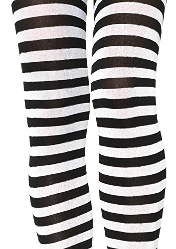 Leg Avenue- Mujer, rayas, Color blanco y negro, Talla Plus 3X/4X (EUR 52-56) (7100Q09007)