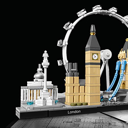 LEGO Architecture - Londres, Maqueta para Montar el Skyline con Big Ben, London Eye, el Puente de la Torre, Set de Construcción, Regalo Coleccionable con Detalles (21034)