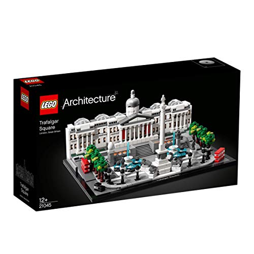 LEGO Architecture - Trafalgar Square Nuevo maqueta de juguete para construir el emblemático espacio de Londres, incluye Taxis y Autobuses Típicos de la Ciudad (21045)