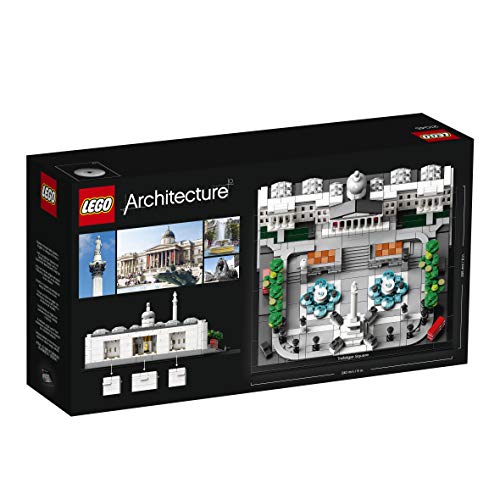 LEGO Architecture - Trafalgar Square Nuevo maqueta de juguete para construir el emblemático espacio de Londres, incluye Taxis y Autobuses Típicos de la Ciudad (21045)