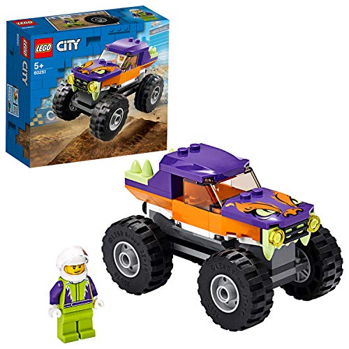 LEGO City Great Vehicles - Monster Truck Set de Construcción de un Camión con Espacio para Minifigura, Juguete Recomendado a Partir de 5 Años (60251)