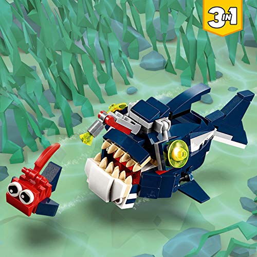 LEGO Creator - Criaturas del Fondo Marino, tiburón de juguete y animales marínos para construir (31088) , color/modelo surtido