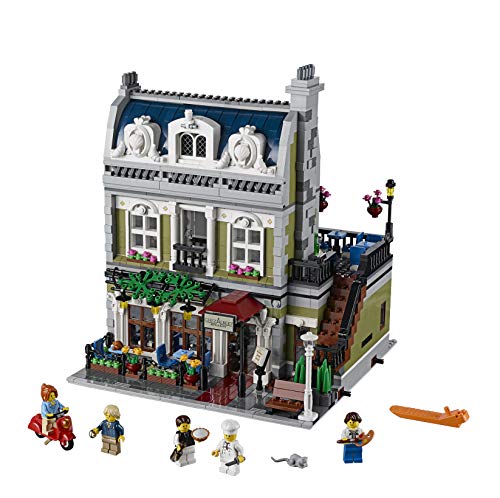 LEGO Creator Expert - Restaurante Parisino, Maqueta de Construcción de Edificio de Paris con Minifiguras de Chef y Camarero a Partir de 16 Años, Regalo Coleccionista (10243)