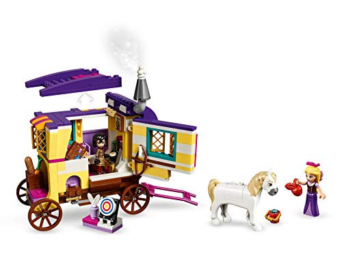 LEGO Disney Princess - Caravana de Viaje de Rapunzel, Juguete con Mini Muñeca de Princesa y Carroza con Caballo para Niñas y Niños de 6 a 12 Años (41157)