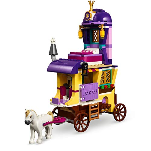 LEGO Disney Princess - Caravana de Viaje de Rapunzel, Juguete con Mini Muñeca de Princesa y Carroza con Caballo para Niñas y Niños de 6 a 12 Años (41157)