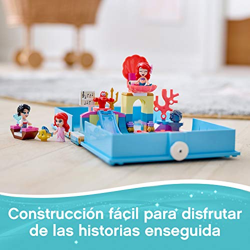 LEGO Disney Princess - Cuentos e Historias: Ariel Set de Construcción, Juguete de La Sirenita, Incluye Mini Muñecas de Ariel, Flounder, Sebastián y el Príncipe Eric, a Partir de 5 Años (43176)