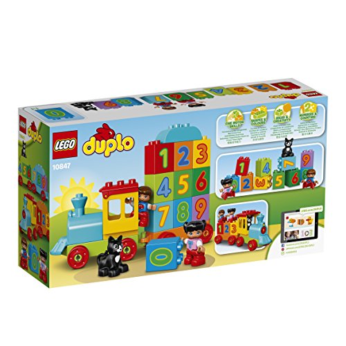 LEGO DUPLO - Mi Primer Tren de los Números, Juguete Preescolar Educativo de Aprendizaje y Construcción para Niños y Niñas de 1 Año y Medio a 3 Años con Muñecos y Piezas de Colores (10847)