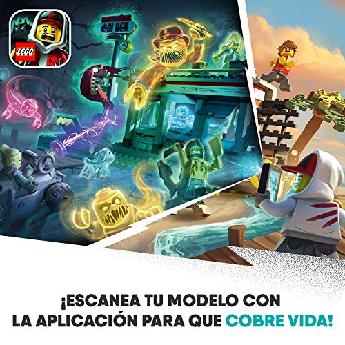LEGO - Hidden Side Ataque al Shrimp Shack Juguete de construcción con realidad aumentada, incluye un local y un coche para crear aventuras, Novedad 2019 (70422)