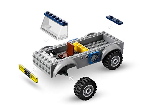LEGO Juniors - Camión de Rescate del Raptor, Set de Construcción de Juguete de Dinosaurio con Camión y Minifigura de Owen y un Rastreador (10757)