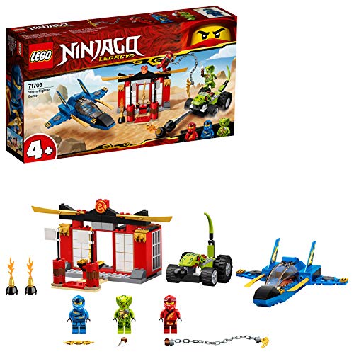 LEGO Ninjago - Batalla en el Caza Supersónico, avión de juguete de ninjas de niños y niñas 4 años o más, Set inspirado en Maestros de Spinjitzu, avión de juguete (71703)