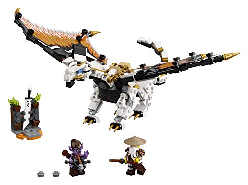 LEGO Ninjago - Dragón de Batalla de Wu, Juguete dragón Nija a partir de 7 años, Dragón de juguete con minifiguras de Wu y Gleck, Set de construcción de aventuras ninjas (71718)