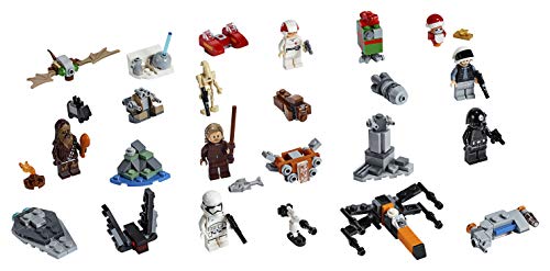LEGO Star Wars - Calendario de Adviento 2019, Set de Cuenta Atrás para Navidad con 24 Juguetes de Construcción, Incluye 6 Minifiguras y 4 Droides (75245)