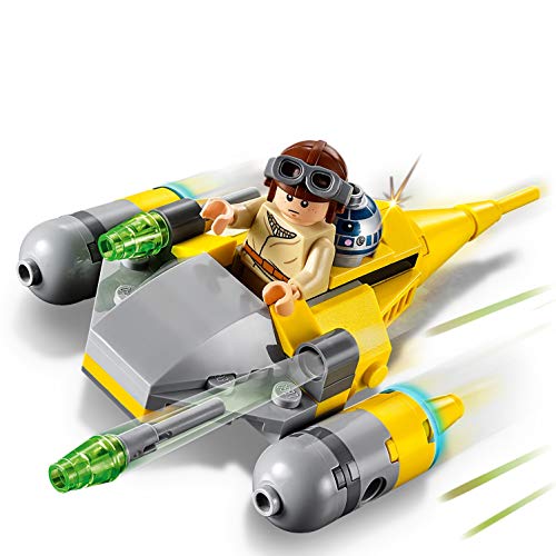LEGO Star Wars - Microfighter: Caza Estelar de Naboo, juguete de construcción de nave espacial de La Guerra de las Galaxias con Anakin Skywalker (75223)