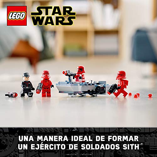 LEGO Star Wars - Pack de Combate: Soldados Sith, Set de Aventuras de La Guerra de las Galaxias, Vehículo de un Soldado de Asalto de Juguete, Incluye 4 Minifiguras (75266)