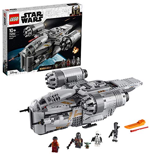 LEGO Star Wars - The Razor Crest Juguete de construcción de nave espacial inspirado en la serie Mandalorian, incluye a el Mandaloriano y Baby Yoda entre otros (75292), Exclusivo de Amazon