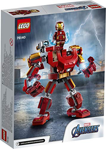 LEGO Super Heroes - Armadura Robótica de Iron Man, Juego de Construcción de Figura de Acción Mecánica de Juguete, Set de Meca Coleccionable (76140)