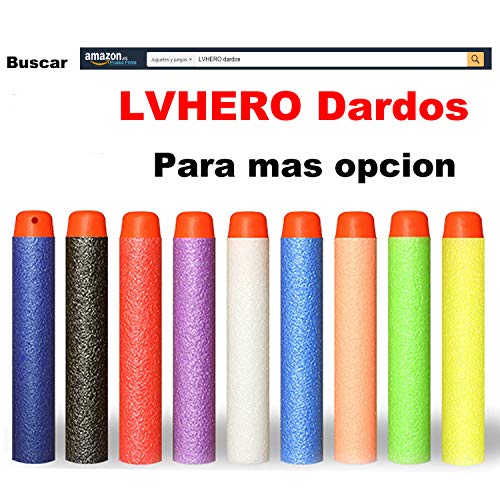 LVHERO 100 Balas Nerf Elite Armas de Juguete Compatible Dardos Darts