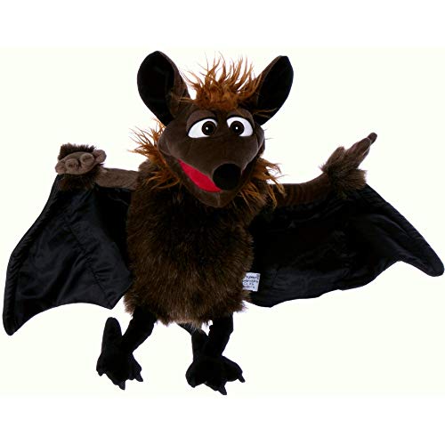 Marioneta de Mano de peluche Gaston el Murciélago marrón de Negro, wingspan 60 cm , color/modelo surtido