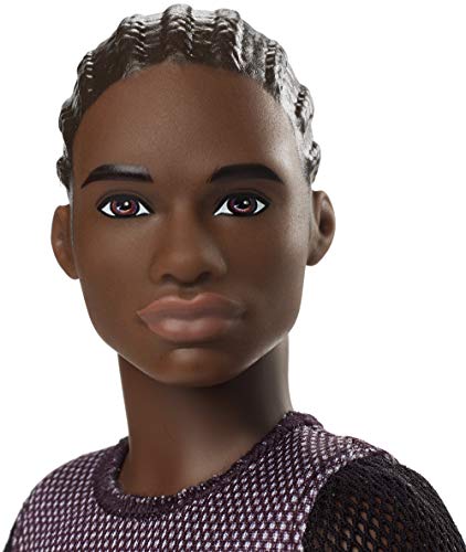 Mattel Barbie Fashionista-Muñeco Ken afroamericano con camiseta Los Ángeles, multicolor GDV13 , color/modelo surtido