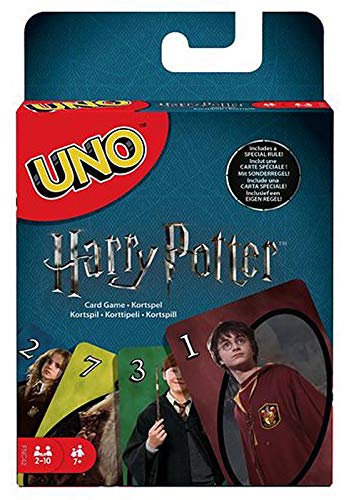 Mattel Games UNO Harry Potter Juego de Eliminar Cartas - Juegos de Cartas (7 año(s), Juego de Eliminar Cartas, Harry Potter, Niños y Adultos, Niño/niña, 112 Pieza(s))