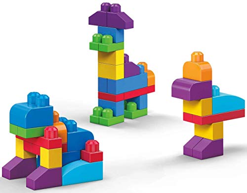 Mega Bloks Bolsa clásica con 80 bloques de construcción, juguete para bebé + 1 año Mattel DCH63)