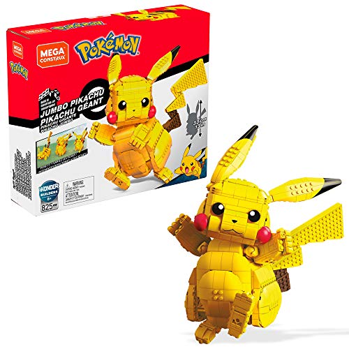 Mega Construx - Pokemon Figura Jumbo Pikachu, Juguetes Niños +8 Años (Mattel FVK81) , color/modelo surtido