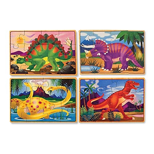 Melissa & Doug- Dinosaur Dinosaurios Juego Jigsaw Puzzle, Multicolor (13791) , color/modelo surtido