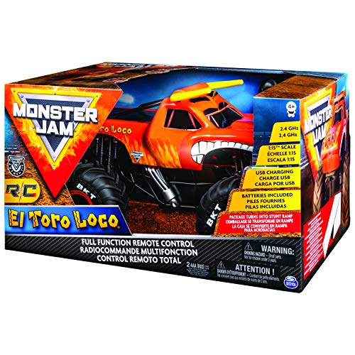 Monster Jam RC El Toro Loco-Vehículo a escala 1:15, varios colores. (Spin Master 6044992) , color/modelo surtido