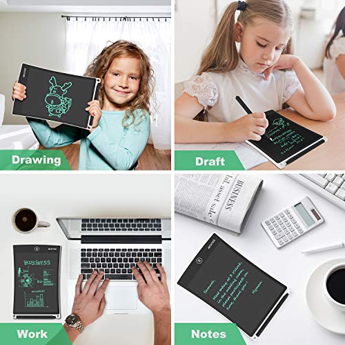 NEWYES 8,5" Tableta de Escritura LCD | Tableta gráfica | Tablet para niños | Ideal como Pizarra Digital para Aprender a Leer, Escribir y para Manualidades | Juguete Educativo (Blanco)