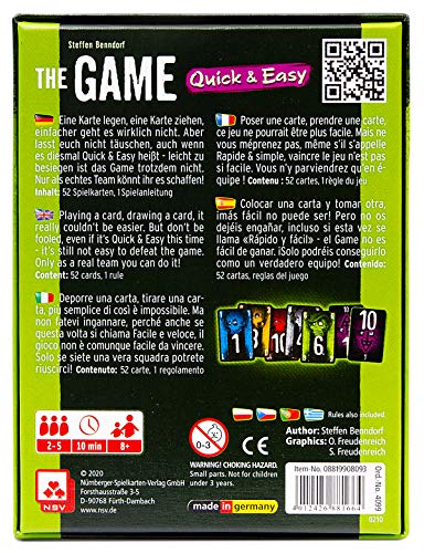 NSV - 4099 - The Game - Quick and Easy - International - Juego de Cartas