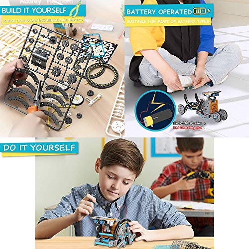 OFUN Juguete Robot Stem, 12 en 1 Robot Solar Divertido Juego Creativo Juegos educativos DIY para niños +8 Años, El Mejor Juguete de Regalo para niños