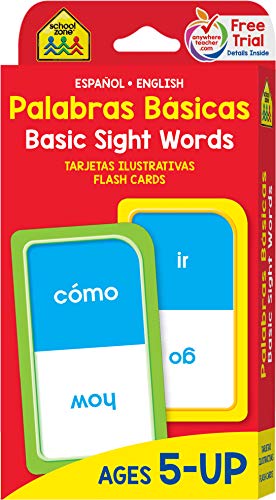 Palabras Basicas - 54 Tarjetas ilustrativas, Español y Inglés, 5+