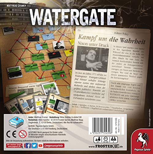 Pegasus Spiele 57310G Watergate (Frosted Games) - Juego de Mesa