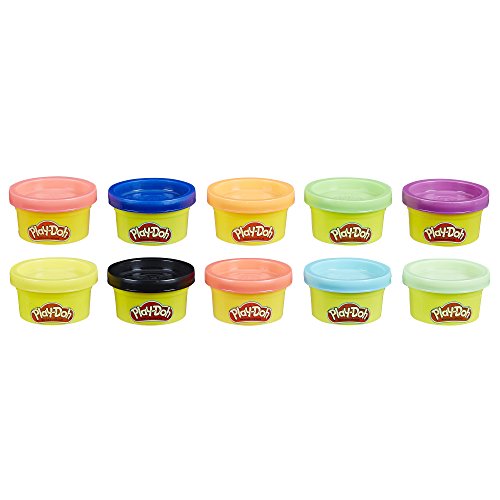Play-Doh, multicolor, Pack 10 Mini Botes (Hasbro 22037EN2) , color/modelo surtido