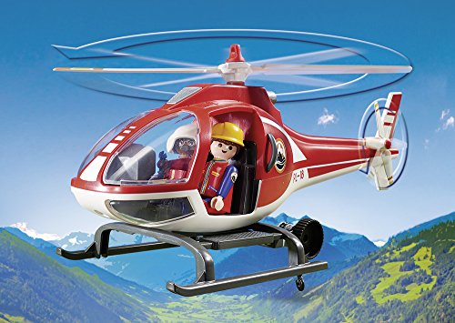 PLAYMOBIL- Bergretter-Helikopter Helicóptero de Rescate de Montaña, Multicolor, única (9127)