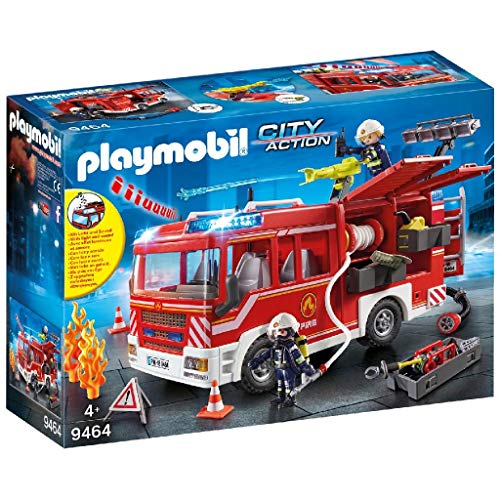 PLAYMOBIL City Action Camión de Bomberos con Luces y Sonido, a Partir de 4 Años (9464)