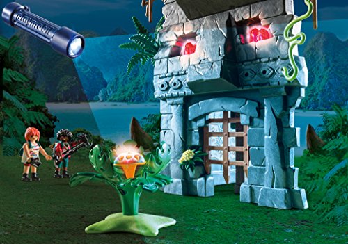 PLAYMOBIL Dinos Campamento Base con T-Rex y Efectos de Luz, a Partir de 4 Años