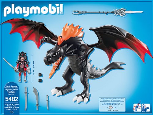 PLAYMOBIL Dragones- Giant Battle Dragon with LED Fire Gigante con Fuego, Multicolor, 39.9 x 30.0 x 12.7 (5482)