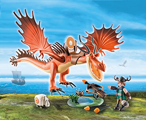 PLAYMOBIL DreamWorks Dragons Garfios y Patán Mocoso, A partir de 4 años (9459)