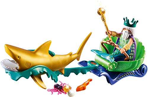 PLAYMOBIL Magic Rey del mar carruaje, Color carbón (70097)
