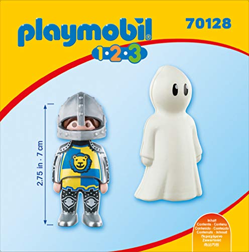 PLAYMOBIL PLAYMOBIL-70128 1.2.3 Caballero con Fantasma, Multicolor, Talla única (1)